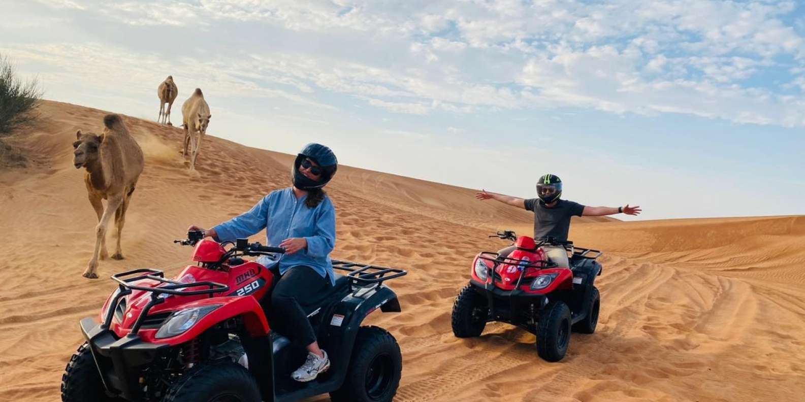 Dubai: Desert Safari, Quad Bike, Camel Ride & Al Khayma Camp Tour
